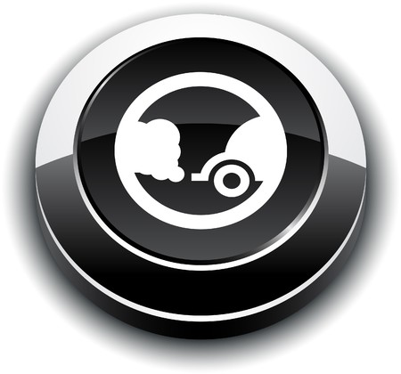 Ecology metallic 3d vibrant round icon. のイラスト素材