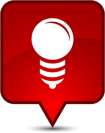 
   Bulb glossy speech square icon. のイラスト素材