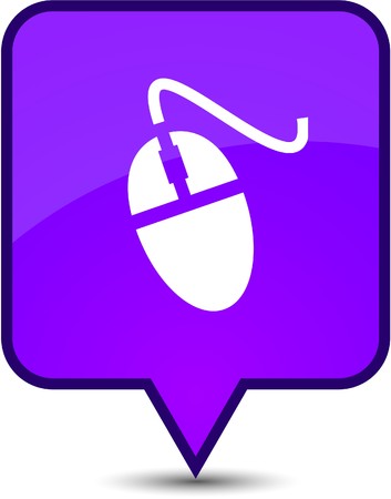 Mouse glossy speech square icon. のイラスト素材