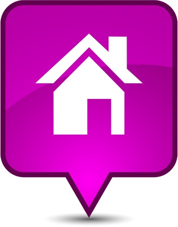 Home  glossy speech square icon. のイラスト素材