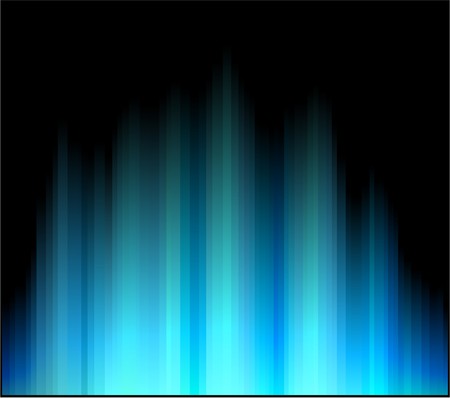 Blue northern aurora. Composed of aqua lines. のイラスト素材