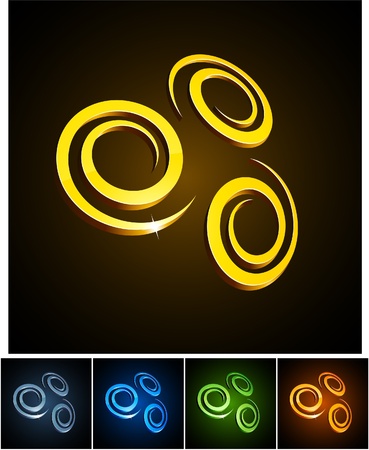illustration of swirl shiny symbols. のイラスト素材