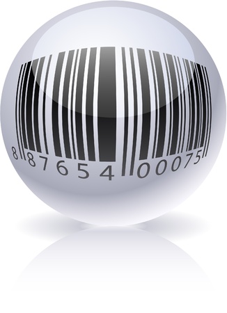   illustration of barcode ball. のイラスト素材