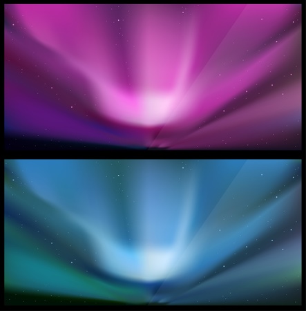   illustration of glossy polaris aurora. のイラスト素材