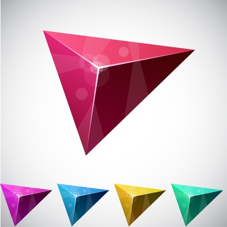 Color variation of triangular vivid pyramid.  のイラスト素材