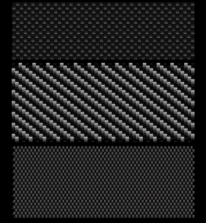 Vector set of textured carbon patterns. のイラスト素材