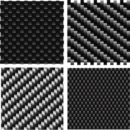 Vector set of textured carbon patterns. のイラスト素材