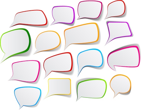 illustration of paper speech backgrounds.のイラスト素材