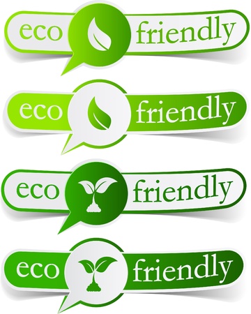 illustration of Eco friendly sticky labels. のイラスト素材