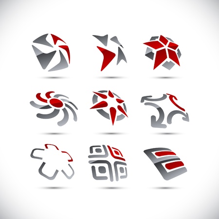 Set of vector business  abstract signs.  のイラスト素材