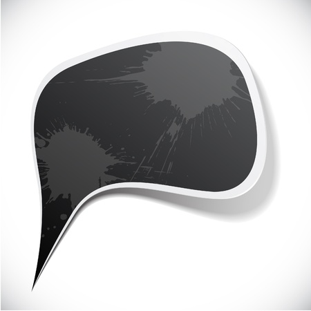 Vector illustration of Black paper splash speech.のイラスト素材