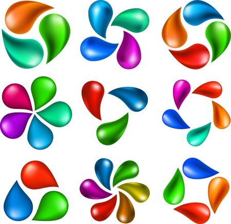 swirl nature icons. のイラスト素材