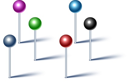 Vector illustration of high-detailed pins. のイラスト素材