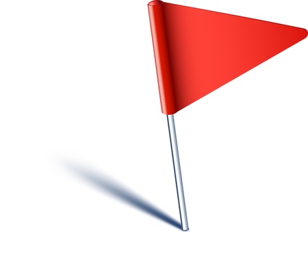 Vector illustration of red pin flag.のイラスト素材