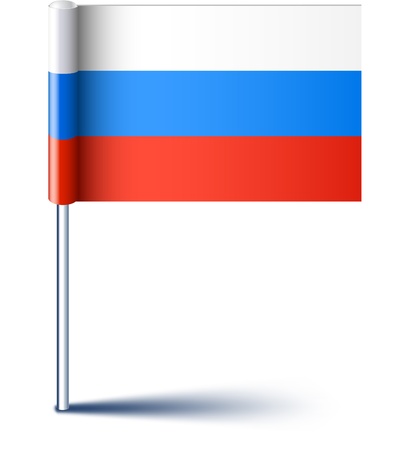 Illustration of national russian flag. のイラスト素材