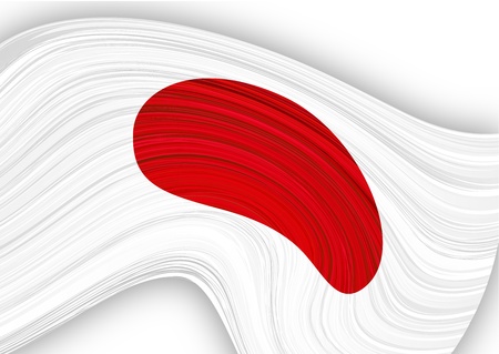  illustration of national japanese flag.のイラスト素材