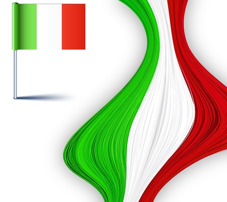 illustration of national Italian flag. のイラスト素材