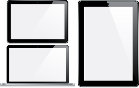 Vector Concepts of tablet and laptop. のイラスト素材