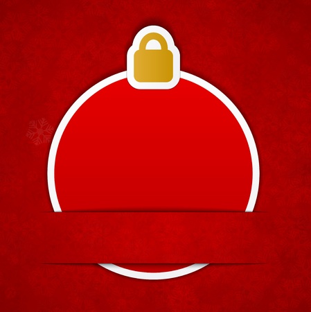 Illustration of christmas red paper decorations.のイラスト素材