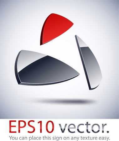 Vector illustration of 3D abstract business logo. のイラスト素材