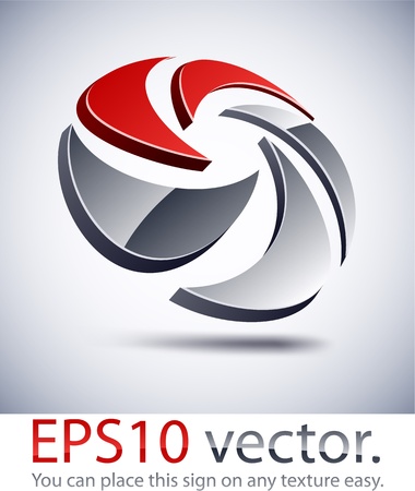 Vector illustration of 3D mixing abstract business logo.のイラスト素材