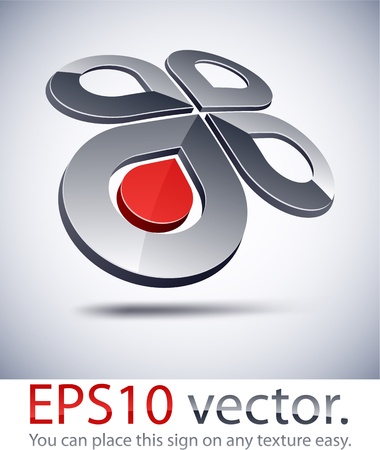 Vector illustration of 3D abstract business logo.のイラスト素材