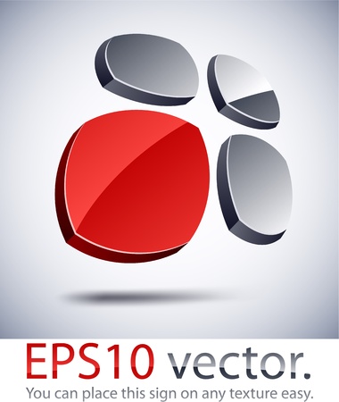 Vector illustration of 3D abstract business logo. のイラスト素材