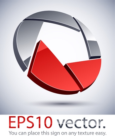 Vector illustration of 3D abstract vignetter business logo.のイラスト素材