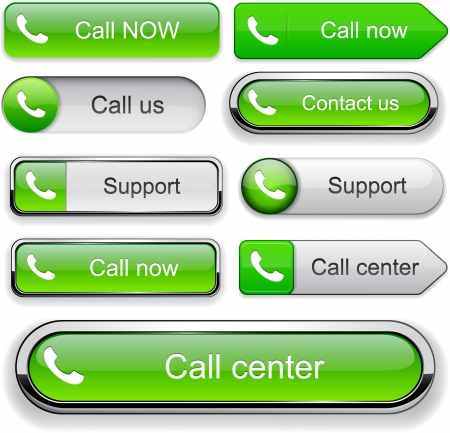 Phone green design elements for website or app.のイラスト素材