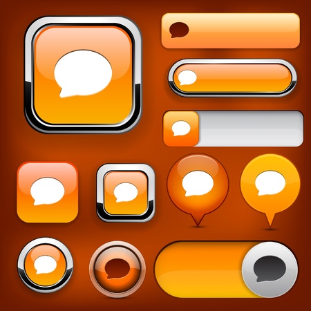 Speech bubble design elements for website or app. のイラスト素材