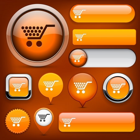 Buy orange design elements for website or app. のイラスト素材