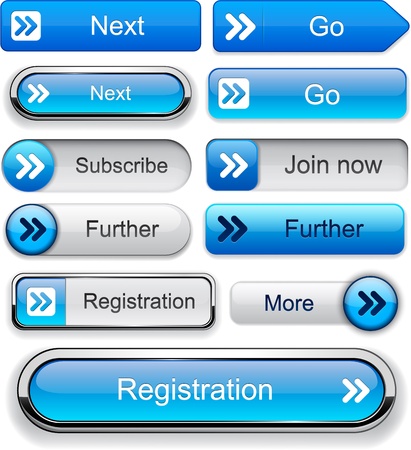 Forward blue design elements for website or app  Vector eps10 のイラスト素材