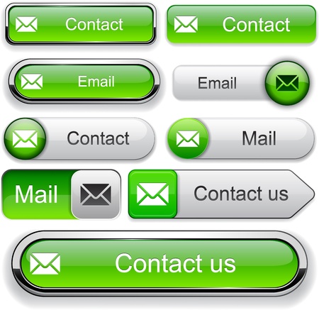 E-Mail green design elements for website or app. Vector eps10. のイラスト素材