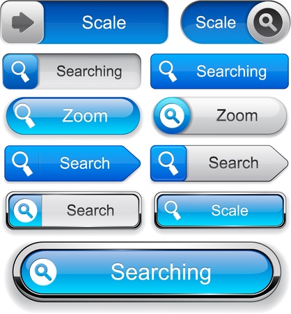Search blue design elements for website or app  Vector eps10  のイラスト素材