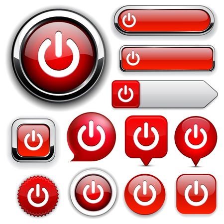 Power red design elements for website or app  Vector eps10  のイラスト素材