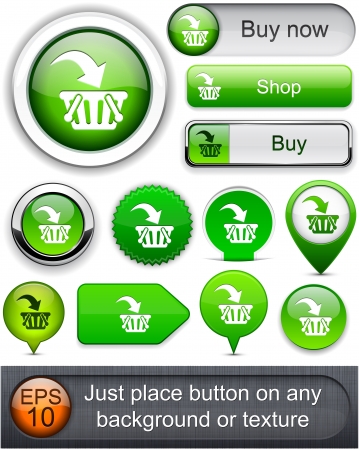 Buy web orange buttons for website or app  Vector eps10  のイラスト素材
