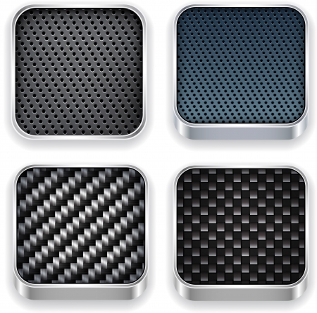illustration of high-detailed textured apps icon set. のイラスト素材