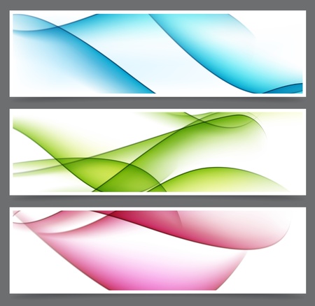 Vector Illustration of set of three abstract banners  Eps10  のイラスト素材