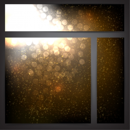 Glowing shiny brown christmas banners  Vector eps10 のイラスト素材