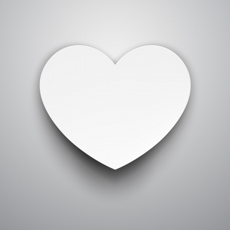 Vector illustration of white paper heart のイラスト素材