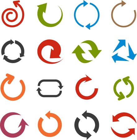 illustration of plain arrow iconsのイラスト素材