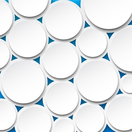  abstract background composed of white paper bubbles over blue.  のイラスト素材