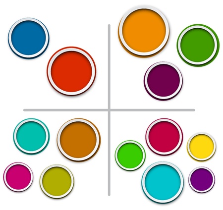 Vector illustration of infographics template design. Paper bubbles. Eps10のイラスト素材