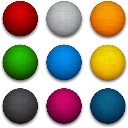 Set of blank colorful round buttons for website or app. Vector eps10 balls.のイラスト素材