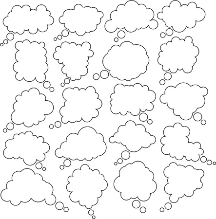 Set of comic style speech bubbles.のイラスト素材