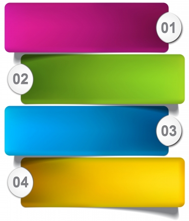illustration of numeric paper infographics template design. のイラスト素材