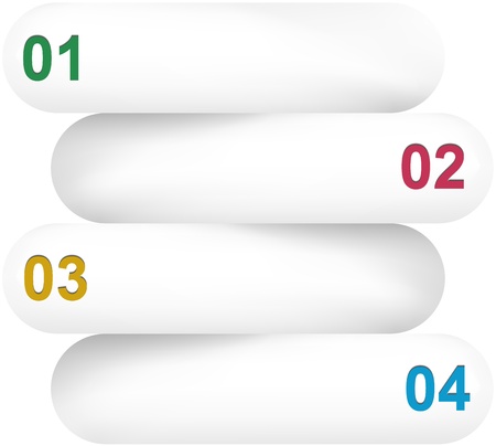 illustration of numeric paper infographics template designのイラスト素材