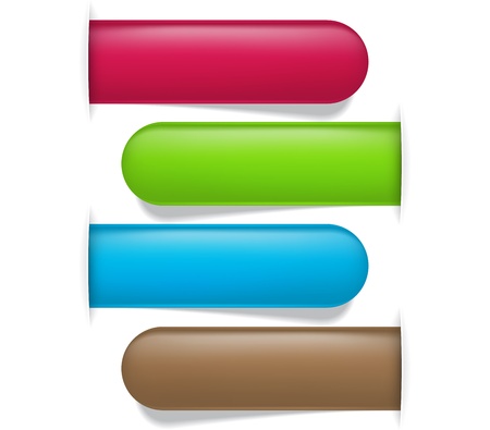 illustration of white paper infographics template designのイラスト素材