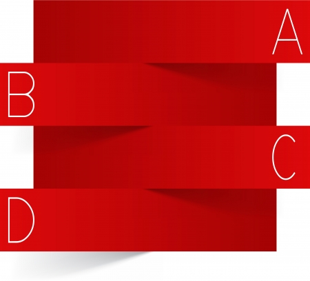 illustration of red paper infographics template designのイラスト素材