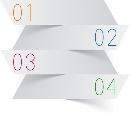 illustration of white paper infographics template designのイラスト素材